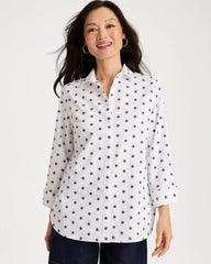 Chico's No Iron™ Stretch Jacquard Stars Shirt