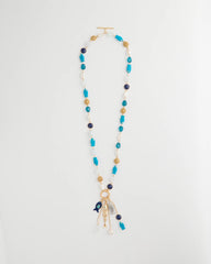 Chico's Convertible Turquoise Fish Charm Necklace