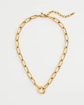 Chico's Golden Charm Link Necklace