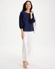 Chico's Star Cutout 3/4 Sleeved Tee