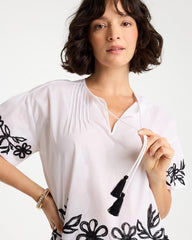 Chico's Cotton Voile Applique Blouse