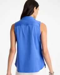 Chico's Cotton-Blend Classic Sleeveless Shirt