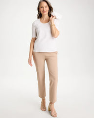 Chico's Sequin Embroidered Floral Tee