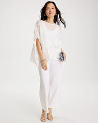Chico's Crochet Lace Hem Poncho