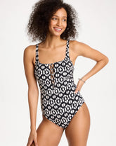 Chico's Gottex Mantra Square Neck One Piece Swimsuit