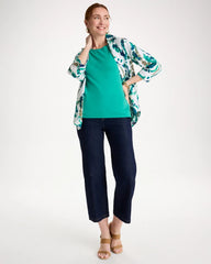 Chico's Pima Elbow Sleeve Tee