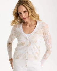 Chico's Burnout Button-Front Cardigan