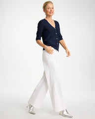 Chico's Stitchy Sequin V-Neck Cardigan