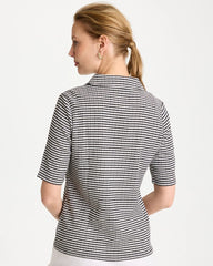 Chico's Gingham Textured Camp Tee