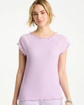 Chico's Textured Knit Lettuce Raglan Tee