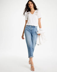 Chico's Cotton Stretch Palm Sequin Tee