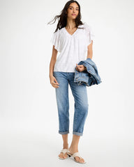 Chico's Burnout Floral Tee