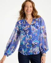 Chico's Georgette Paisley Blouse