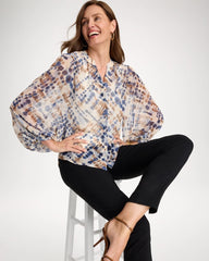 Chico's Georgette Printed Blouse