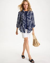 Chico's Printed No Iron Stretch Shirt