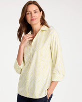 Chico's Chevron No Iron Stretch Shirt