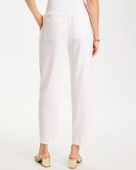 Chico's Soft-Stretch Linen Straight Tapered Ankle Pants
