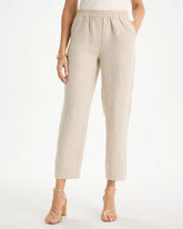 Chico's Linen Straight Tapered Ankle Pants