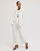 Chico's Striped Linen Wide-Leg Ankle Pants