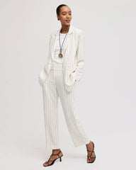 Chico's Striped Linen Wide-Leg Ankle Pants