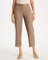 Chico's Linen Fly Front Pants