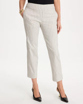 Chico's Striped Straight Crop Pant