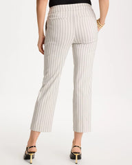 Chico's Striped Straight Crop Pant
