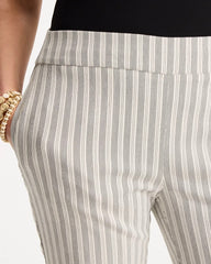 Chico's Striped Straight Crop Pant
