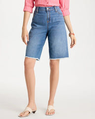 Chico's Boyfriend Frayed Jean Shorts