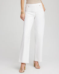 Chico's Seeded Pull-On Wide-Leg Jeans
