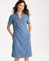 Chico's Soft-Stretch Hemp Denim Shirtdress