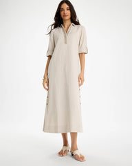 Chico's Embellished Linen Dress