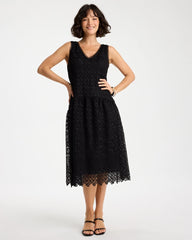Chico's Embroidered Lace Sleeveless Dress