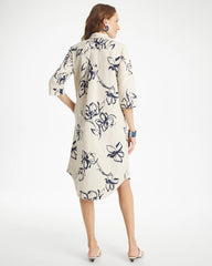 Chico's Printed Linen-Cotton Shirtdress