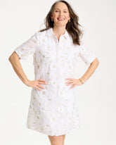 Chico's 3D Floral Embroidered Dress