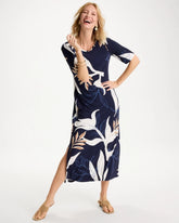 Chico's Printed Jersey Knit Column Dress