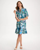 Chico's Floral Linen-Cotton Popover Dress