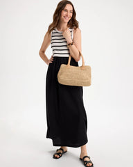 Chico's Poplin Cotton Rib Mix Dress