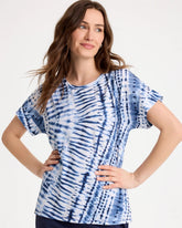 Chico's Zenergy® Tie-Dye Drop Shoulder Tee