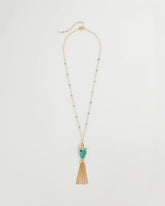 Chico's Tassel Fish Pendant Necklace