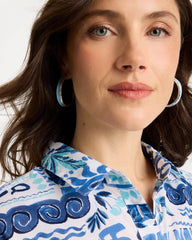 Chico's Sea Glass Inspired Hoop Earrings