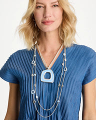 Chico's Sea Glass Inspired Pendant Necklace