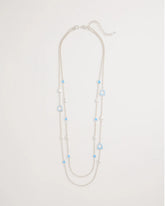 Chico's Sea Glass Inspired Charm Necklace