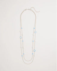 Chico's Sea Glass Inspired Charm Necklace