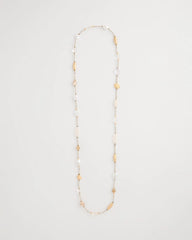 Chico's Neutral Shell Long Necklace