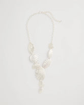 Chico's Silvertone Shell Charm Y-Necklace