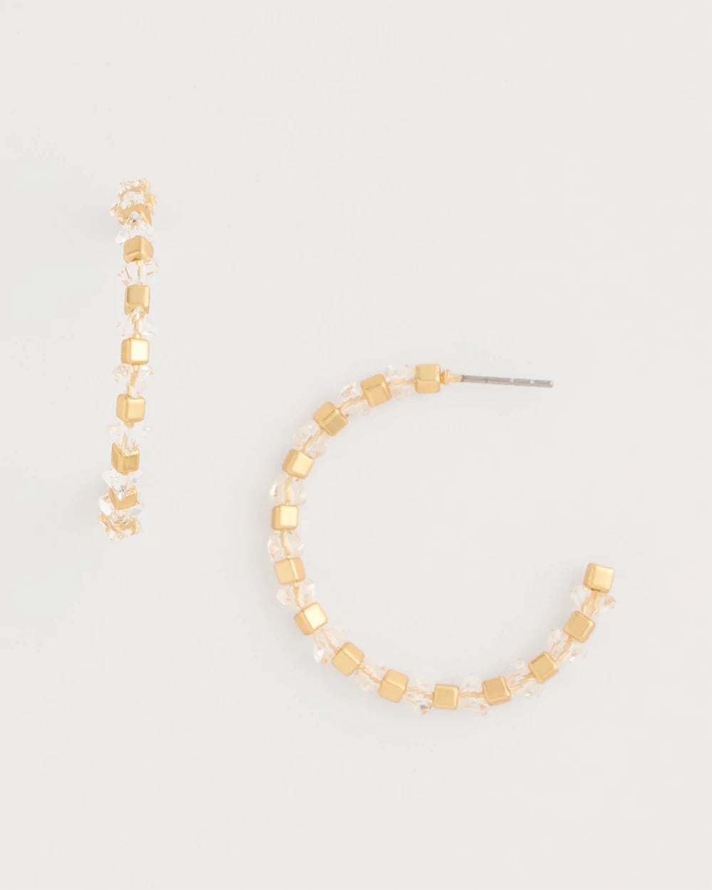 Chico's Sea Foam Hoop Earrings