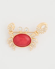 Chico's Americana Faux Diamond Crab Brooch
