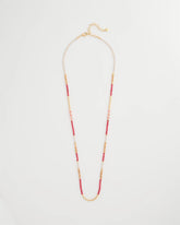 Chico's Coral Genuine Stone Long Necklace