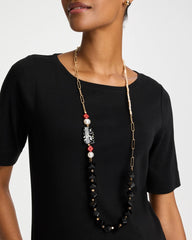 Chico's Asymmetrical Long Single-Strand Necklace